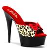 Pleaser - DELIGHT6016 Mules à talons - Chaussures de pole dance - Rouge/Marron Product image